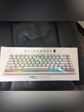 Alienware White Pro Wireless Mechanical Gaming Keyboard with RGB Lighting